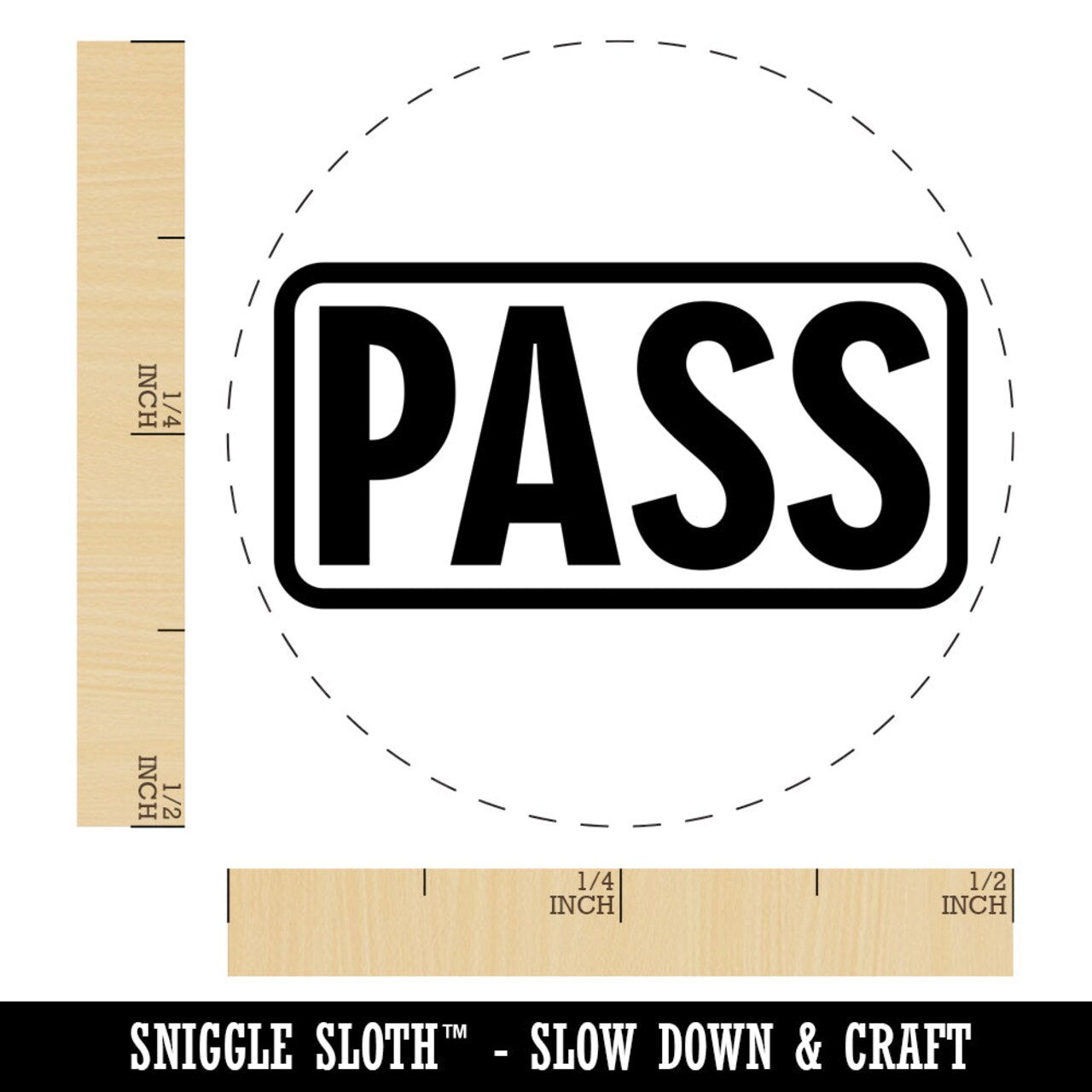 Test Result Pass Self-Inking Rubber Stamp for Stamping Crafting Planners